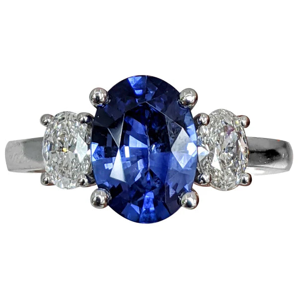 3 Stones Oval Cut Dress Ring