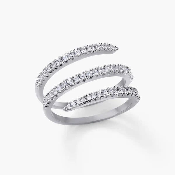 pave spiral ring