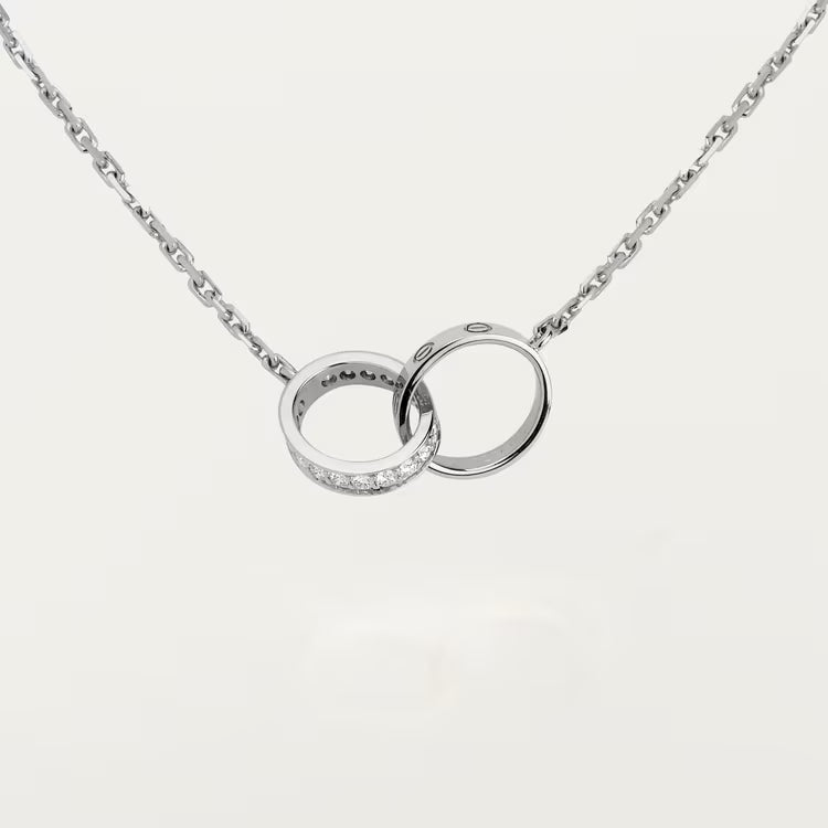 LOVE pendant, half-paved