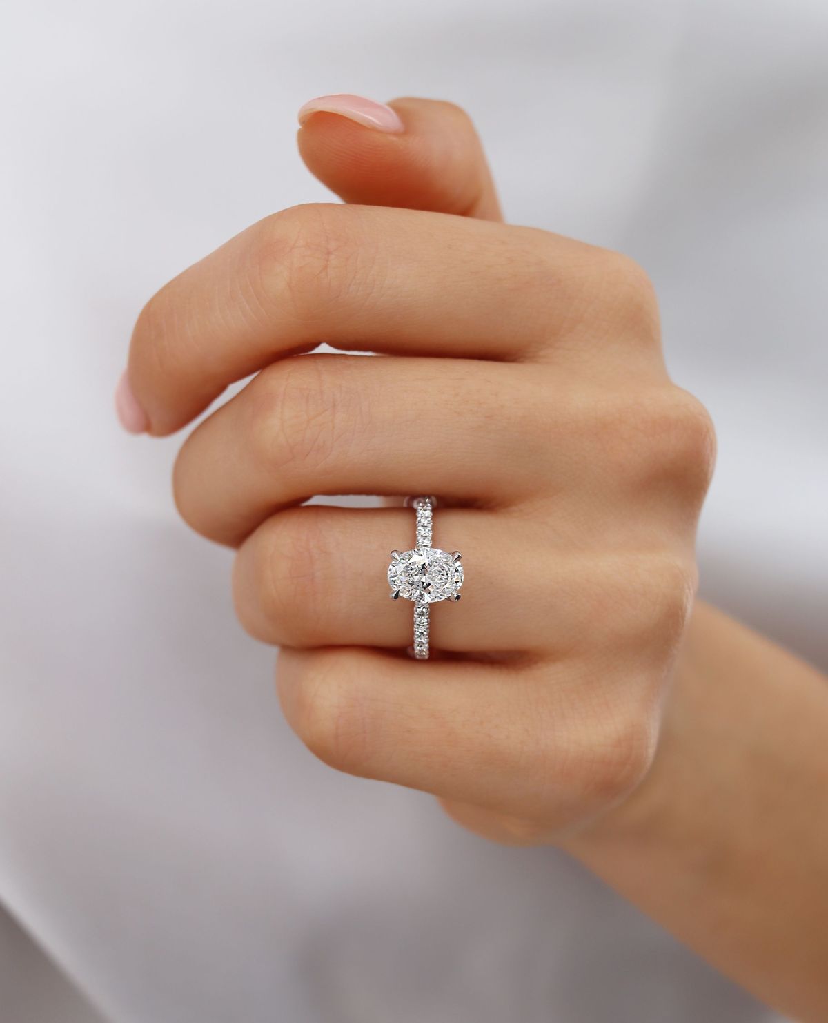 Oval Pave Engagement Ring