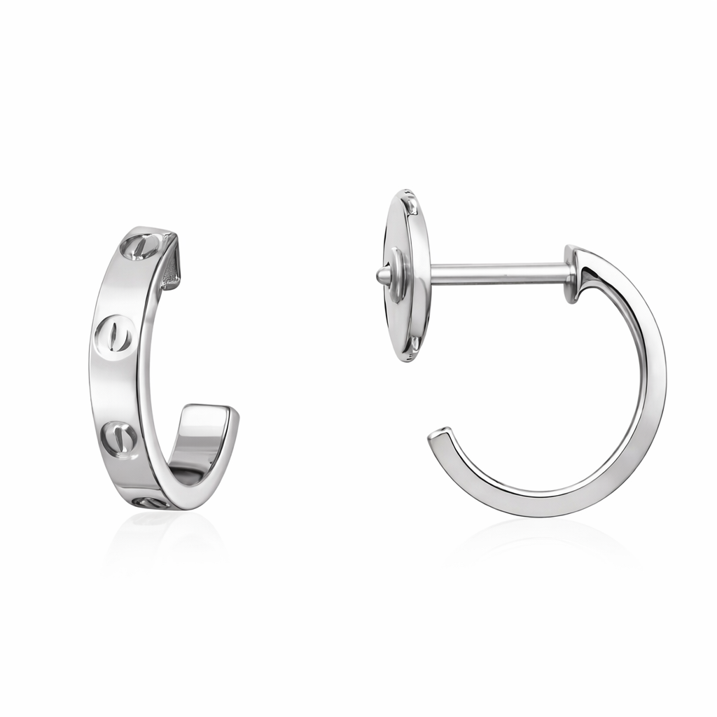 Classic Screw Love Hoop Earrings