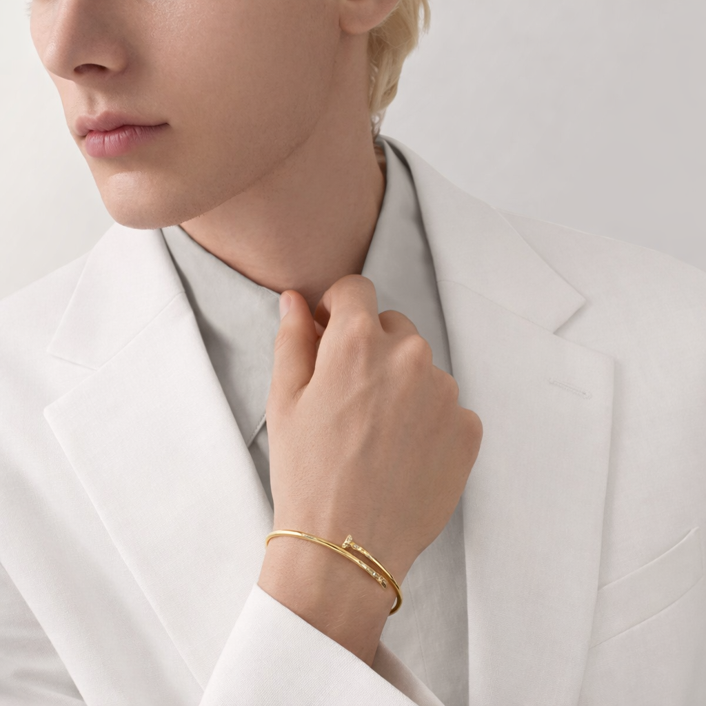 Luxury Nail Gold Bangle Bracelet