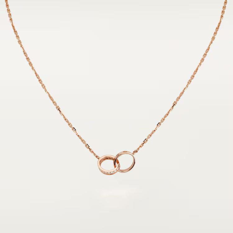 LOVE pendant, half-paved