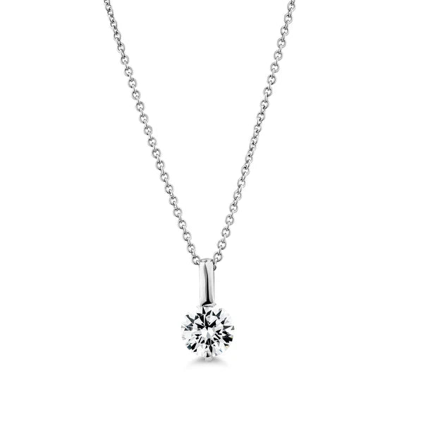 1ct solitaire round pendant