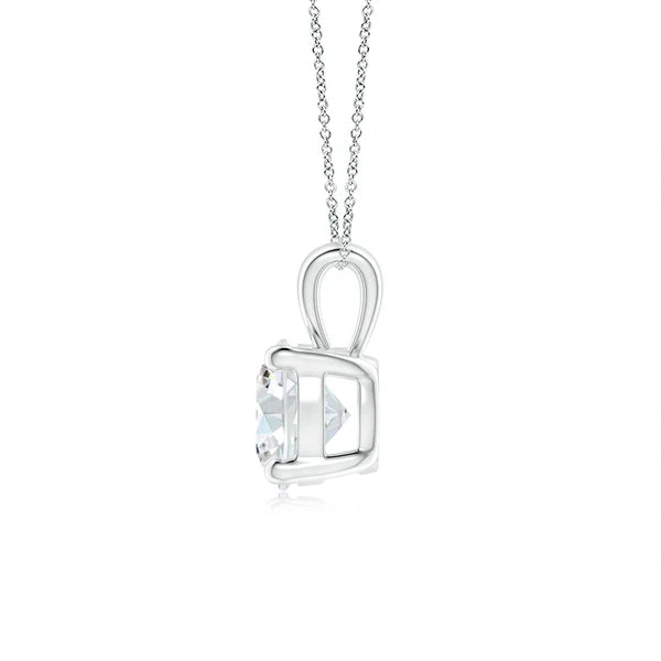 1ct solitaire round pendant
