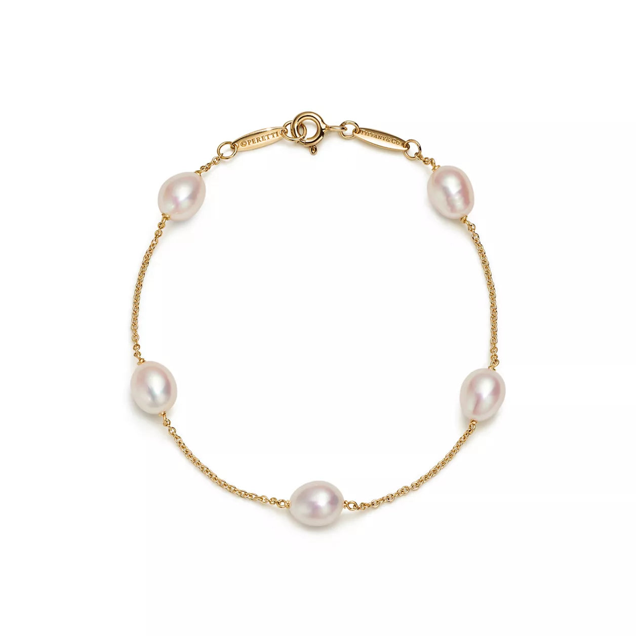 Elegant Gold Pearl Chain Bracelet