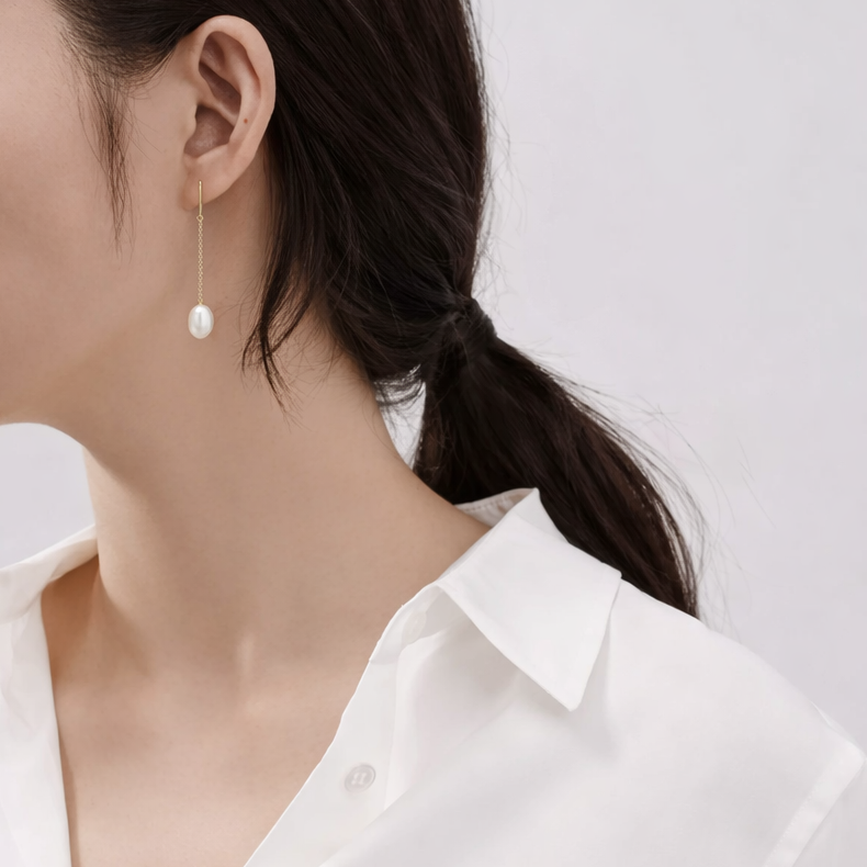 Elegant Pearl Drop Earrings