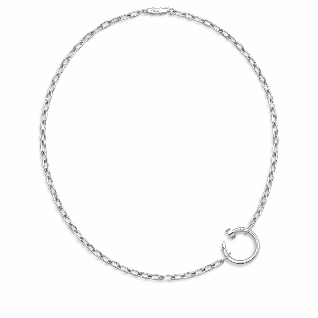 Diamond Nail Chain Necklace