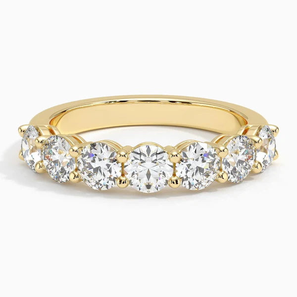 7 stone brillliant cut eternity ring