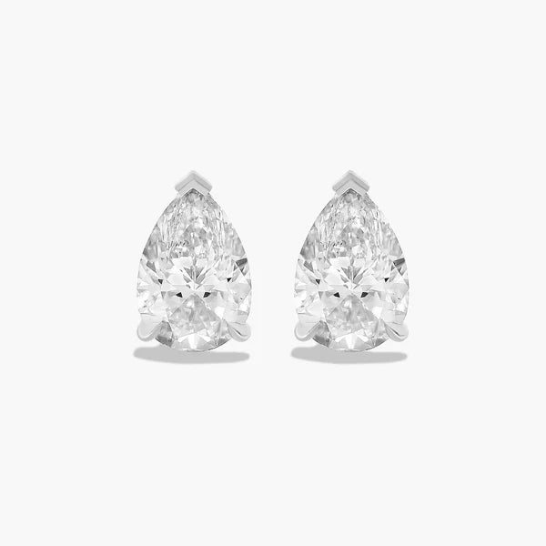 3 Prong Teardrop Stud Earring