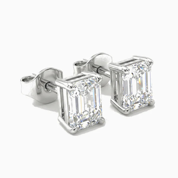 Emerald Cut Studs Earrings