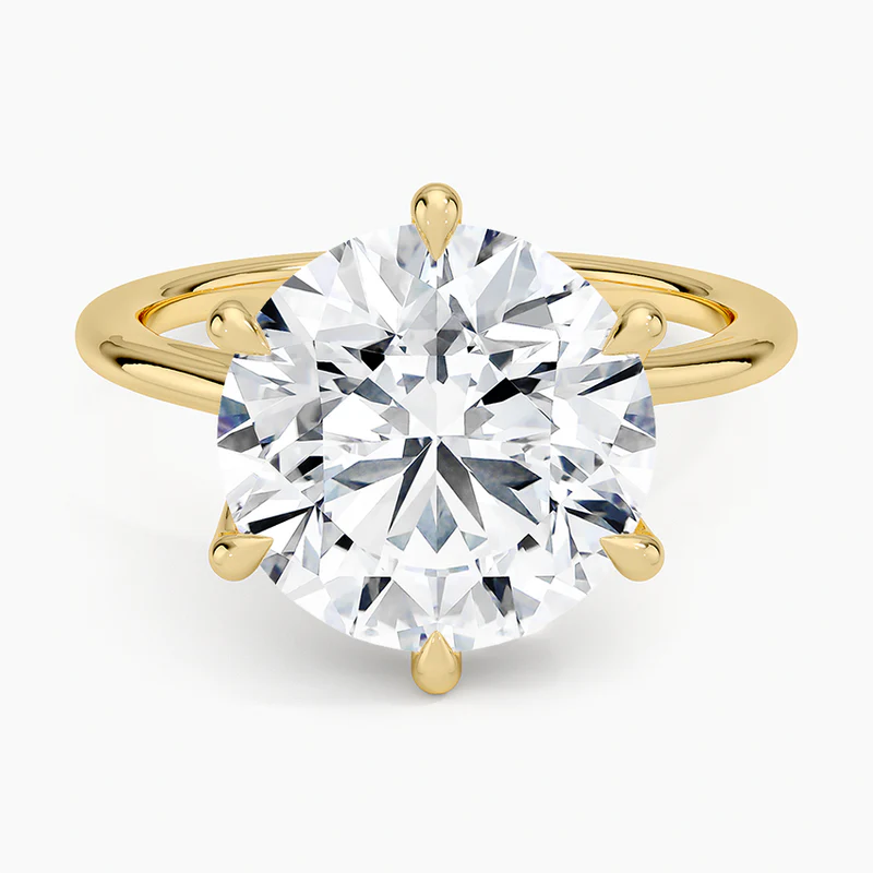 5ct solitaire round engagement ring
