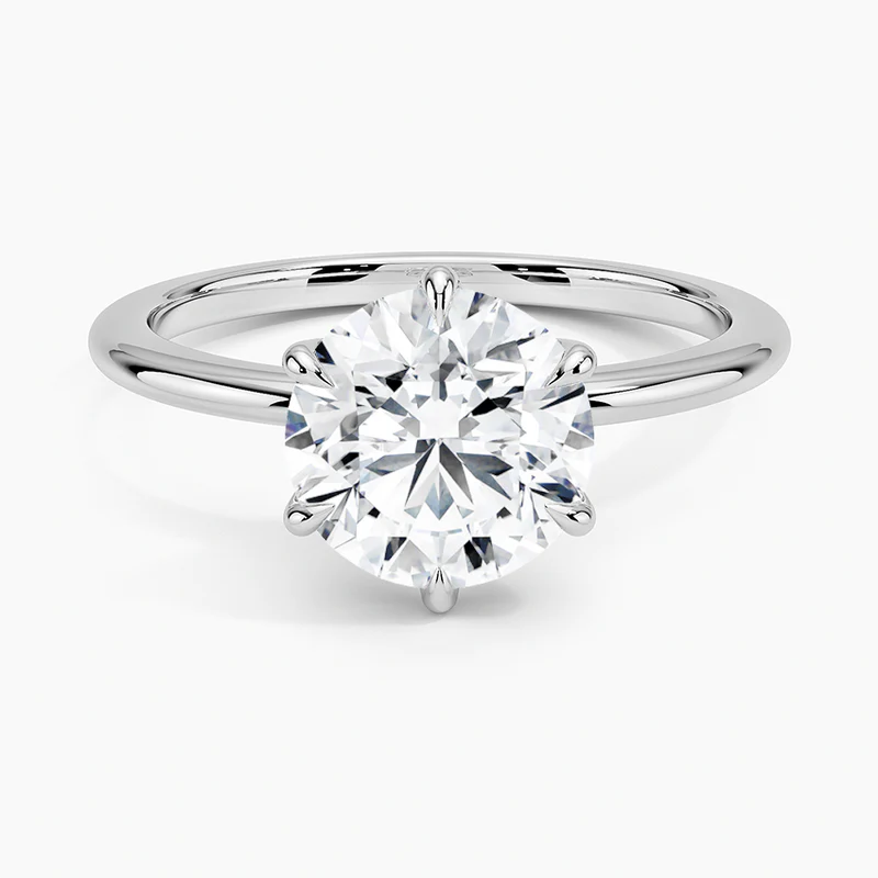 5ct solitaire round engagement ring