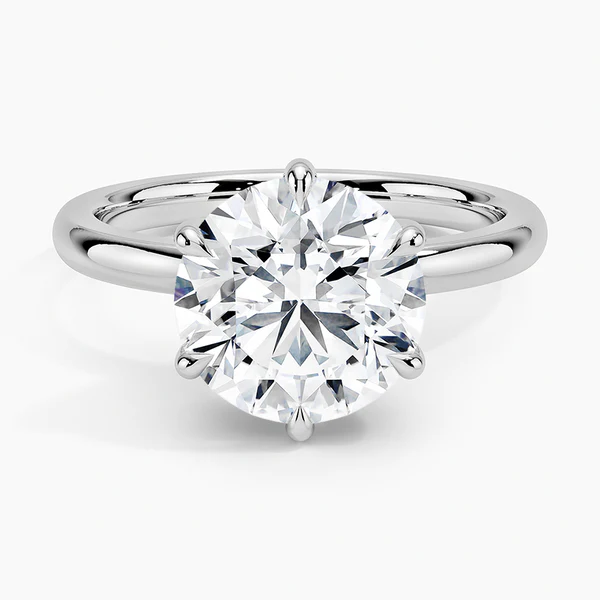 3ct solitaire round engagement ring