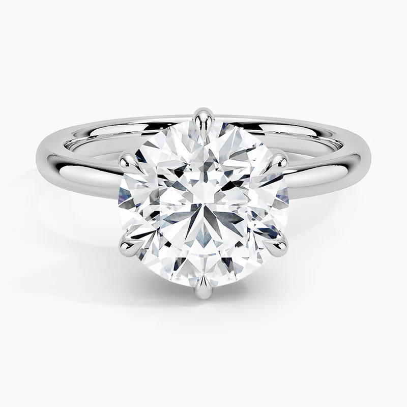 5ct solitaire round engagement ring