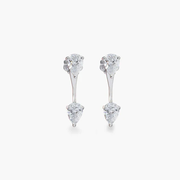 Pear Shape Orbit Stud Earring