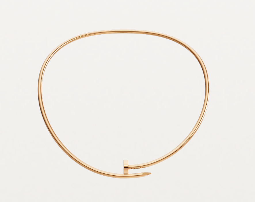 Elegant Nail Gold Choker Necklace