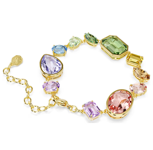 Colorful Moissanite Bracelet – 18K Gold Plated Luxury