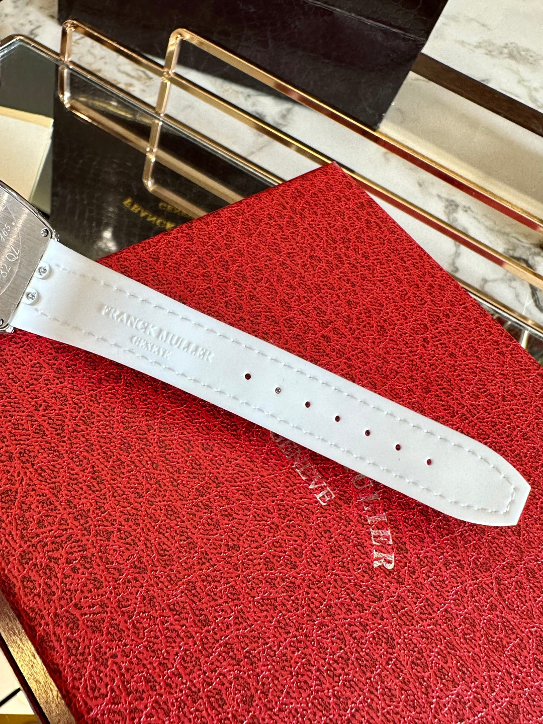 Luxury Vanguard Diamond Watch – White Crocodile Leather