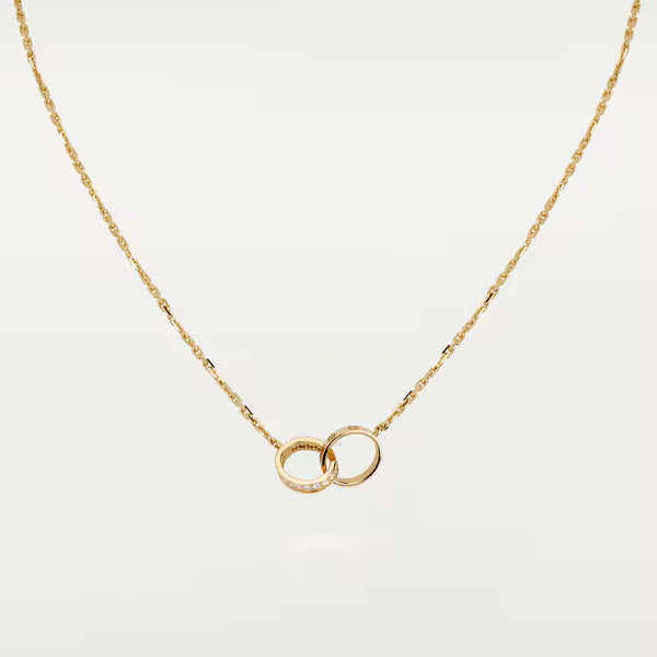 LOVE pendant, half-paved