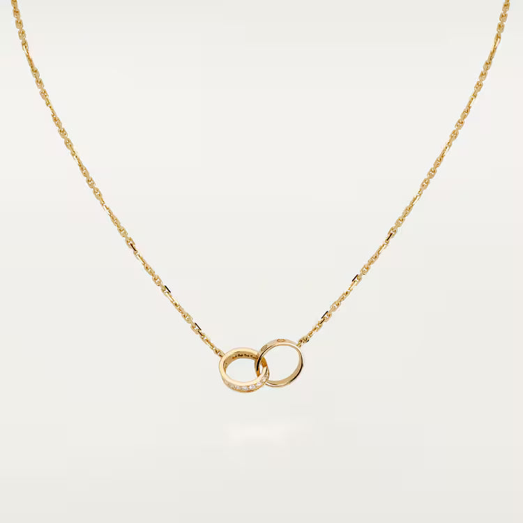 LOVE pendant, half-paved