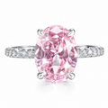 Rose Luxe Oval Ring – Pink Diamond Inspired Statement Ring