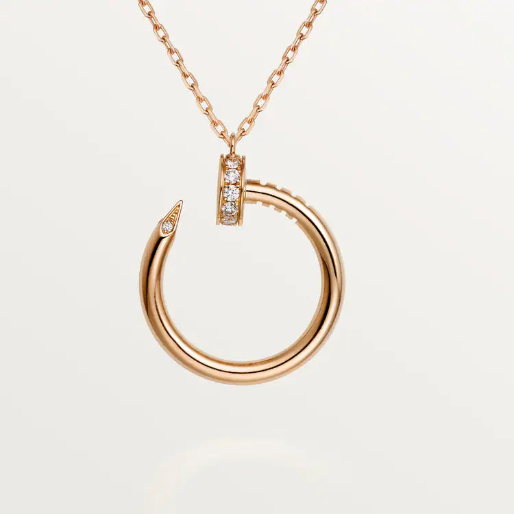 Luxury Circular Lock Gold Necklace
