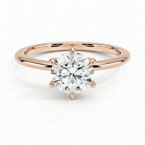 5ct solitaire round engagement ring
