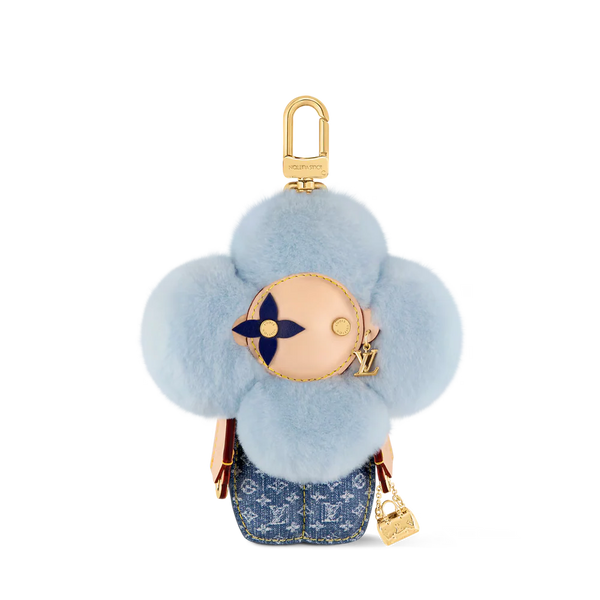 Luxury-Inspired Fashionista Plush Flower Bag Charm