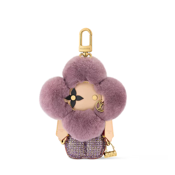 Luxury Plush Flower Bag Charm
