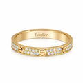Crystal Screw Love Band Ring