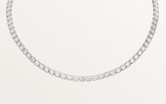 Moissanite Tennis Necklace Gold vs Silver: Which One Looks More Expensive?