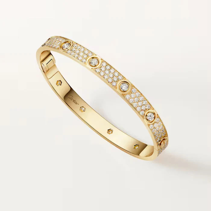 LOVE bracelet, classic model, paved, 10 diamonds