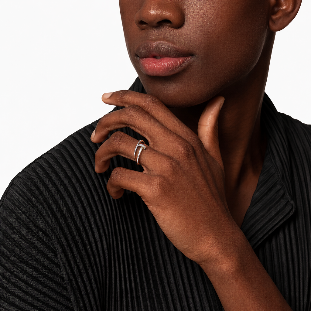 Crystal Nail Wrap Ring