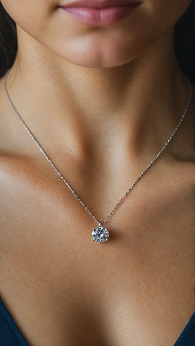 Solitaire Round Brilliant Pendant