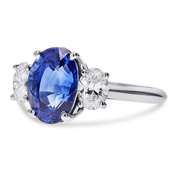 3 Stones Oval Cut Dress Ring