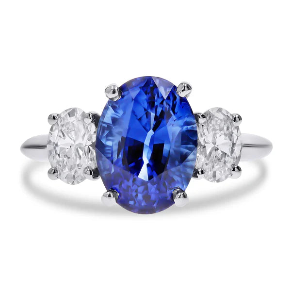 3 Stones Oval Cut Dress Ring