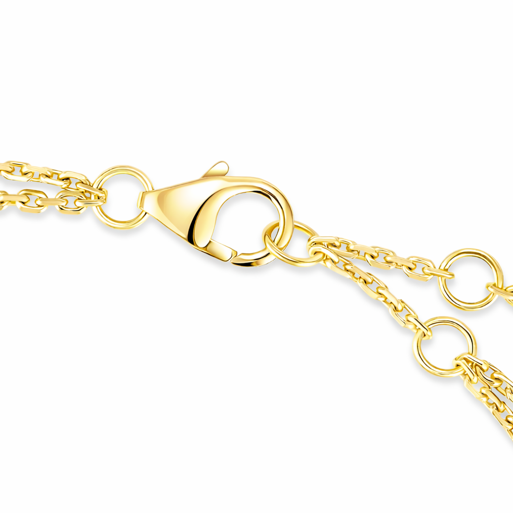 Luxury Diamond Link Bracelet – 18K Gold Plated | Elegant Minimal Chain Design