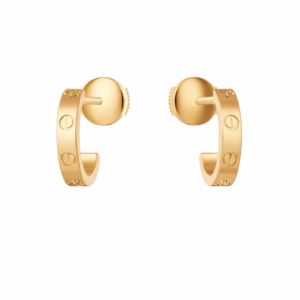 Classic Screw Love Hoop Earrings