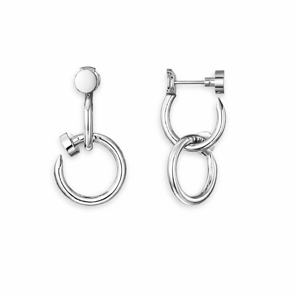 Double Nail Hoop Earrings