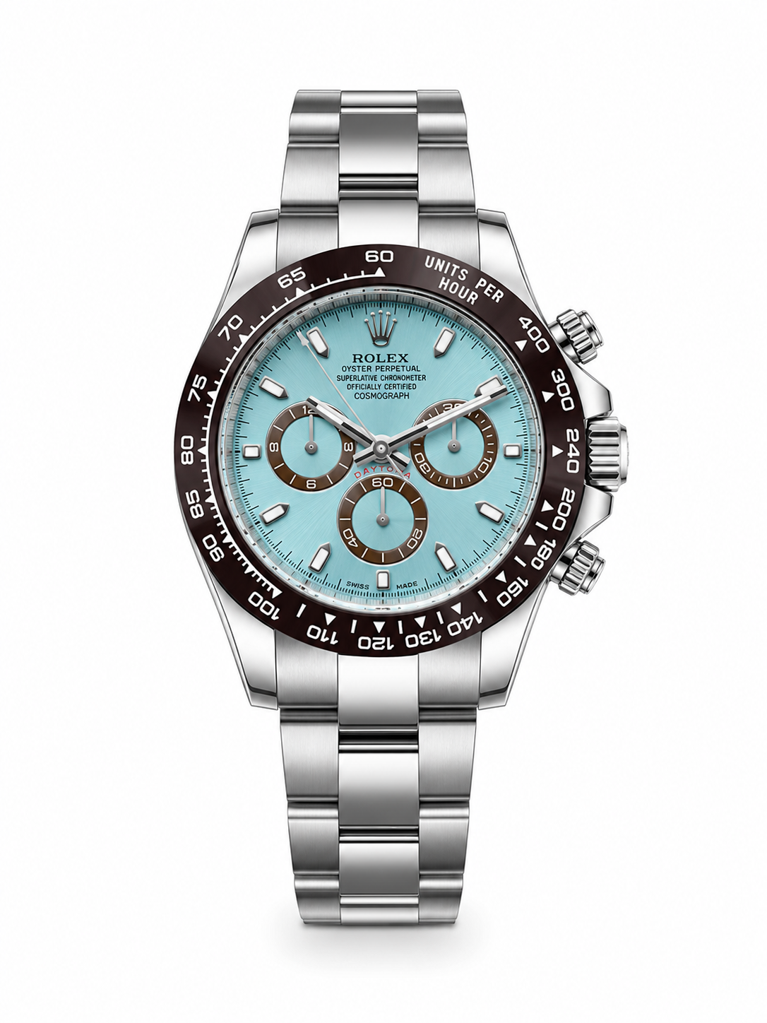 Luxury Ice Blue Chronograph Daytona Watch – Stainless Steel