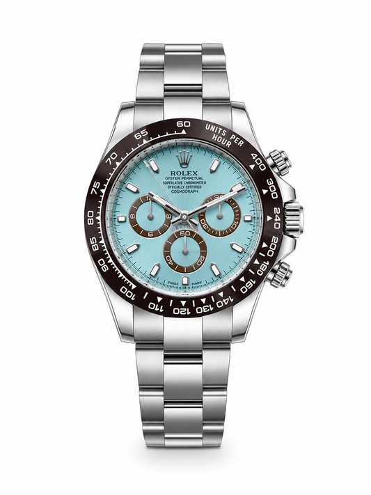 Luxury Ice Blue Chronograph Daytona Watch – Stainless Steel