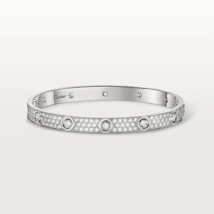 LOVE bracelet, classic model, paved, 10 diamonds
