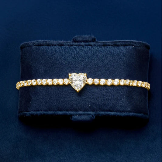 Moissanite Heart Bracelets