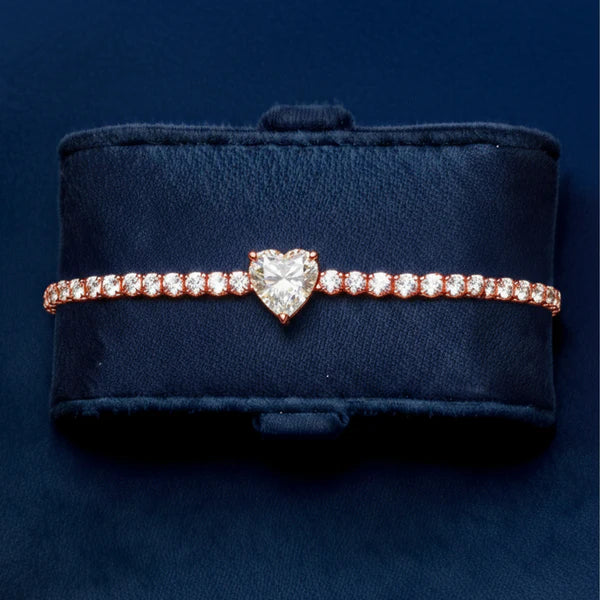 Moissanite Heart Bracelets