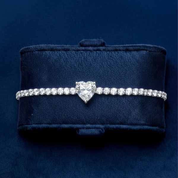 Heart Tennis Bracelet