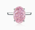 Pink Majesty Solitaire Ring – Oval Pink Diamond Inspired Ring