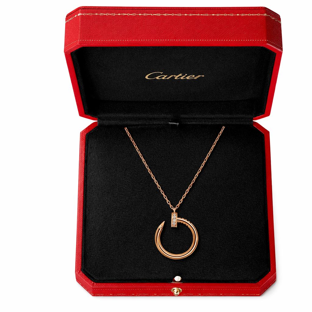 Luxury Circular Lock Gold Necklace