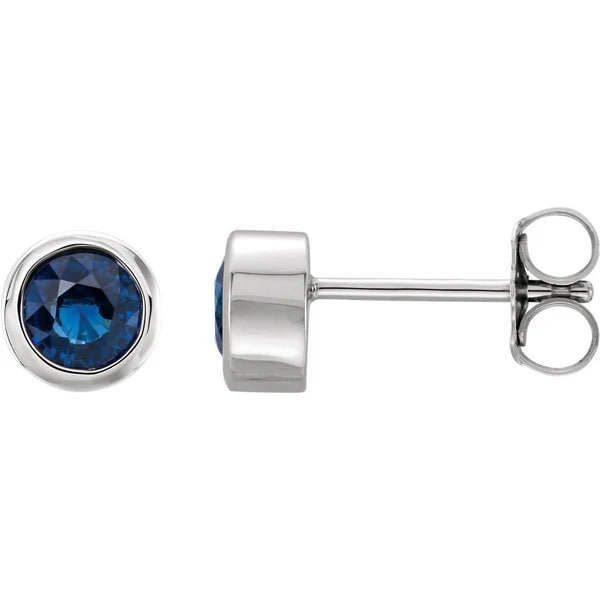 Earring Solitaire Stud 6mm Bezel