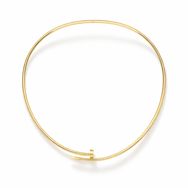 Diamond Nail Gold Choker Necklace
